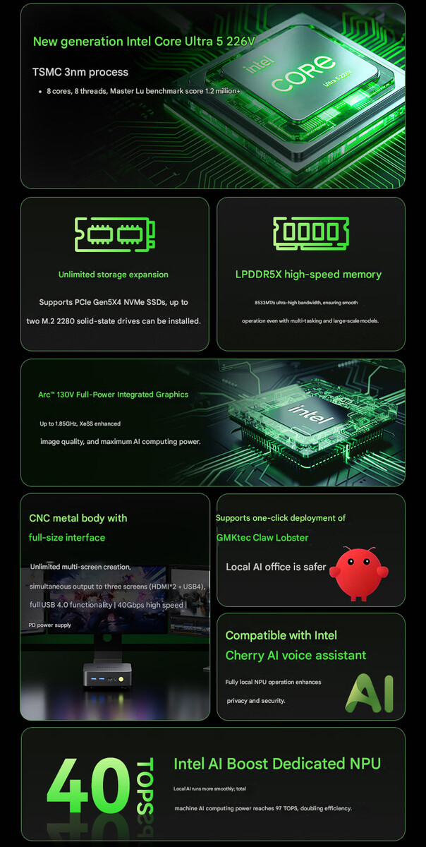 Die wichtigsten Funktionen des K17 Mini-PCs (maschinell übersetzt)