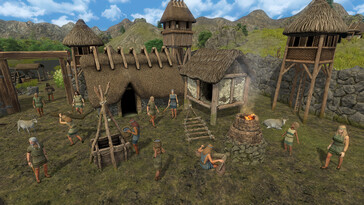 Ein Dorf in Dawn of Man.