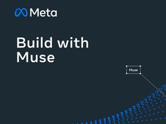 Meta-Logo mit dem Schriftzug Build with Muse auf dunklem Hintergrund