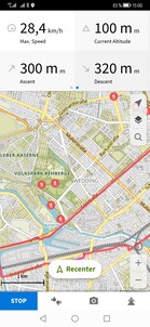 Komoot & Ninebot-App kommen auf ähnliche Werte