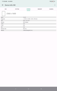 Screenshot Device Info HW