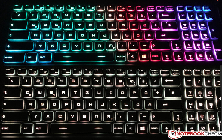 Tastaturbeleuchtung mit verschiedenen Modi