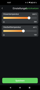 AnkerMake App Einstellungen im Druckvorgang