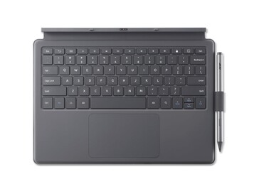 Die abnehmbare Tastatur wird über Pogo-Pins verbunden und bietet eine Halterung für den Eingabestift.
