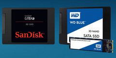 WD: 64-Layer 3D-NAND-SSDs WD Blue 3D und SanDisk Ultra 3D ab Sommer