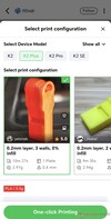 Die Smartphone-App erlaubt den einfachen Start von Drucken