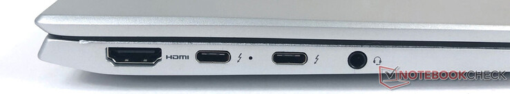 Links: 2x USB-C, 1x HDMI, 1x Klinkenanschluss
