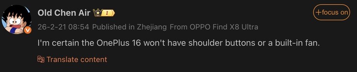 Geleakte Details zum OnePlus 16.