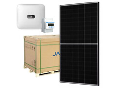 Huawei Solaranlage mit bifazialen Solarmodulen von Ja Solar, Huawei Hybrid-Wechselrichter sowie Smartmeter (Bildquelle: Redealer)