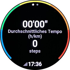 Trainingsanzeige beim Laufen