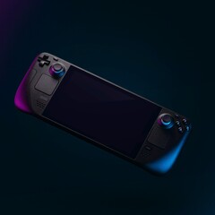 Ein Steam Deck auf einem lila-schwarzen Hintergrund mit Farbverlauf. (Bildquelle: Alexander Andrews via Unsplash; beschnitten)