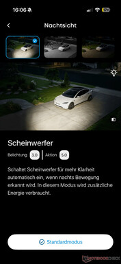 Nachtsicht-Einstellungen