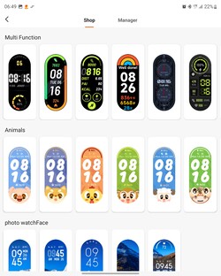 Xiaomi Smart Band 7 mit vielen Ziffernblättern