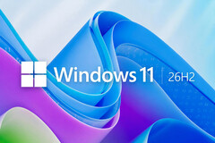 Logo zu Windows 11 26H2. Das Update bringt mehrere Leistungsverbesserungen mit sich.