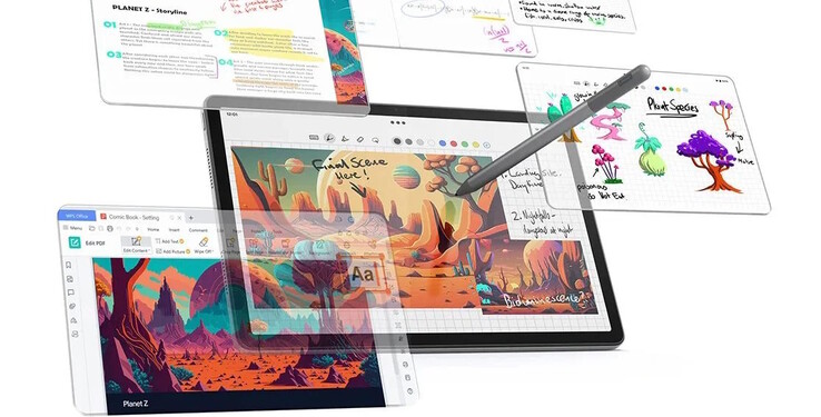 Mit dem optional erhältlichen Stift lassen sich Notizen und Zeichnungen anfertigen