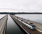 Eine Testfahrt mit viel Gewicht über dem Lake Washington. (Bildquelle: Soundtransit)