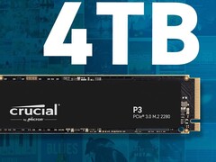 Amazon hat die 4TB Variante der Crucial P3 M.2 SSD heute für massiv reduzierte 256 Euro im Angebot (Bild: Crucial)
