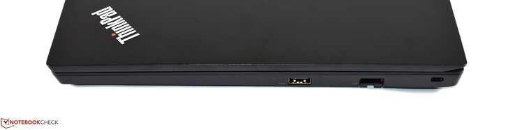 rechts: USB 2.0 Typ-A, RJ45-Ethernet, Kensington Lock