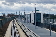 Siemens' Airval-System zwischen Terminal 2 und 3 am Flughafen Frankfurt.