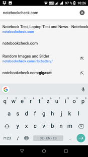 On-Screen-Tastatur des Gigaset GS180 im Hochformat