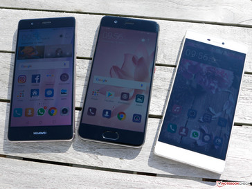 Im Vergleich (v. l.): Huawei P9, P10 und P8.