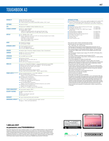 Toughbook FZ-A3 Spezifikationen (Quelle: Panasonic)