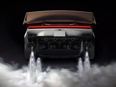 Die Schubdüsen des Tesla Roadster 2 im Einsatz.
