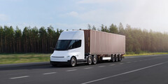 Der Tesla Semi kommt 2027 nach Europa und wird vorab auf der IAA Transportation präsentiert (Quelle: Tesla).