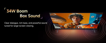 Verbaut ist ein Soundsystem mit einer Leistung von 34 Watt