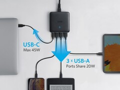Anker PowerPort Atom III Slim USB-C Ladegerät mit 65 Watt.