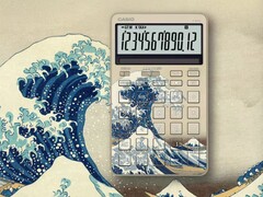 Die von Hokusai inspirierten Casio-Taschenrechner JF-M200-TJ (im Bild) sollen weltweit auf den Markt kommen. (Bildquelle: Casio)