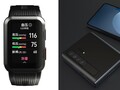 Sowohl die Huawei Watch D mit Blutdruckmessung als auch ein faltbares Klapphandy sollen am 23. Dezember launchen (Bild: Huawei/Letsgodigital, editiert)