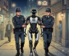 In China wurde ein humanoider Roboter wie eine lebende Person von der Polizei abgeführt.
