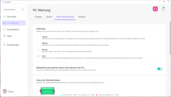 MyGram Leistungssteuerung