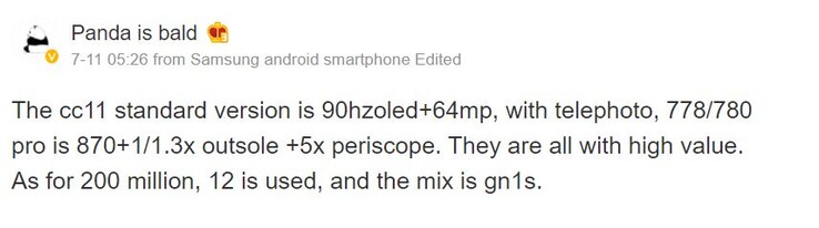 Der Panda mit Glatze betätigt sich mal wieder als Xiaomi-Leaker und liefert Infos zu Mi Mix 4, Mi CC 11 und Mi 12.