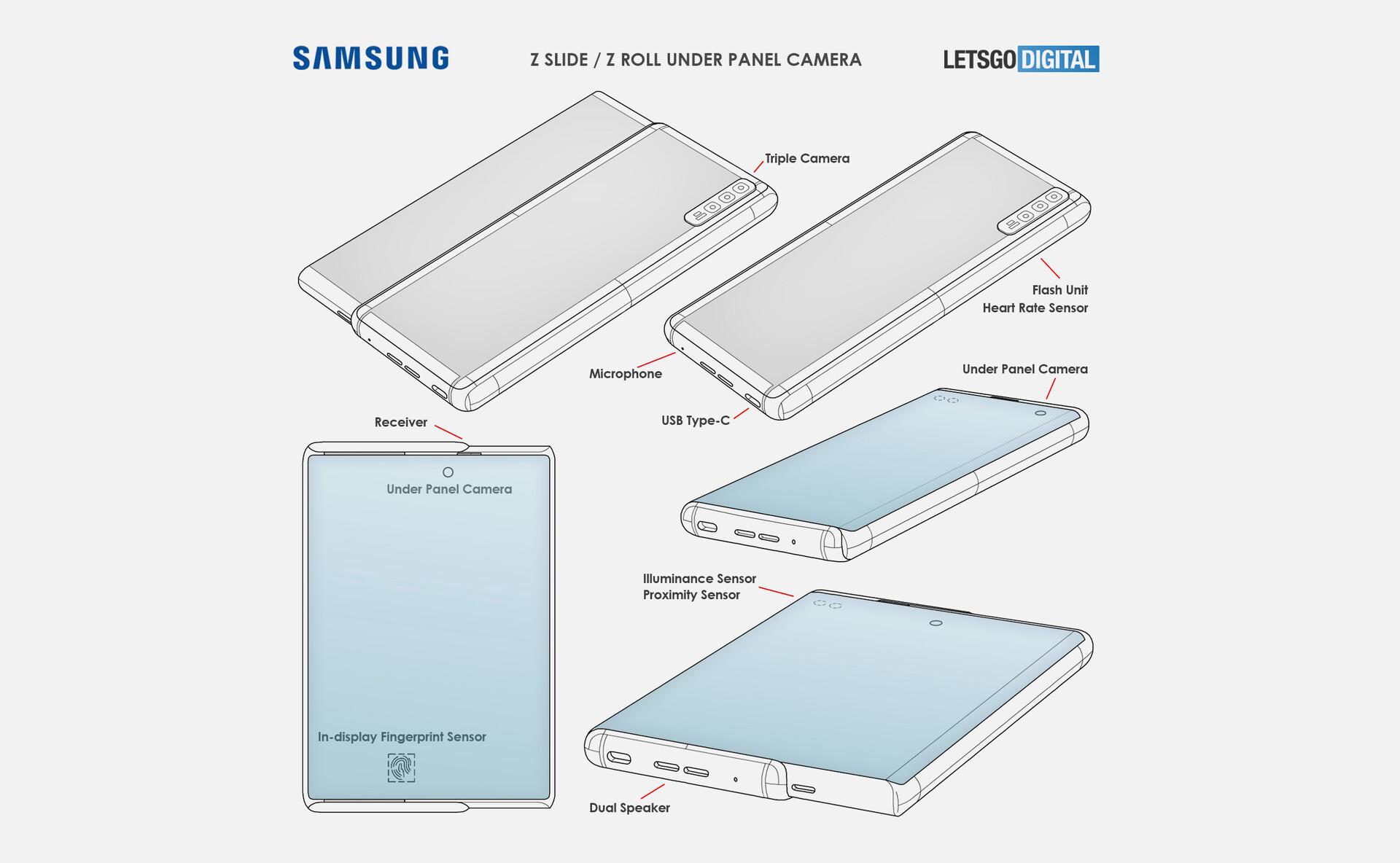 Das patentierte Samsung Galaxy Z Roll setzt auf ein ausrollbares ...