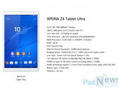 Das Xperia Z4 Tablet Ultra soll über 800 Euro kosten (Bild: padnews.cn)