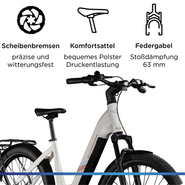 Verbaut sind Scheibenbremsen und eine Federgabel (Bildquelle: Zündapp)