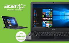 40 Jahre Acer: Aspire F 15 & Switch Alpha 12 mit Garantieverlängerung