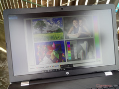 Im Freien im Schatten