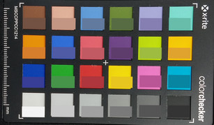 ColorChecker: In der unteren Hälfte eines jeden Feldes wird die Referenzfarbe dargestellt