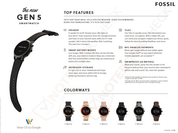 Technische Spezifikationen der Fossil 5. Gen Smartwatches Carlyle HR und Julianna HR.