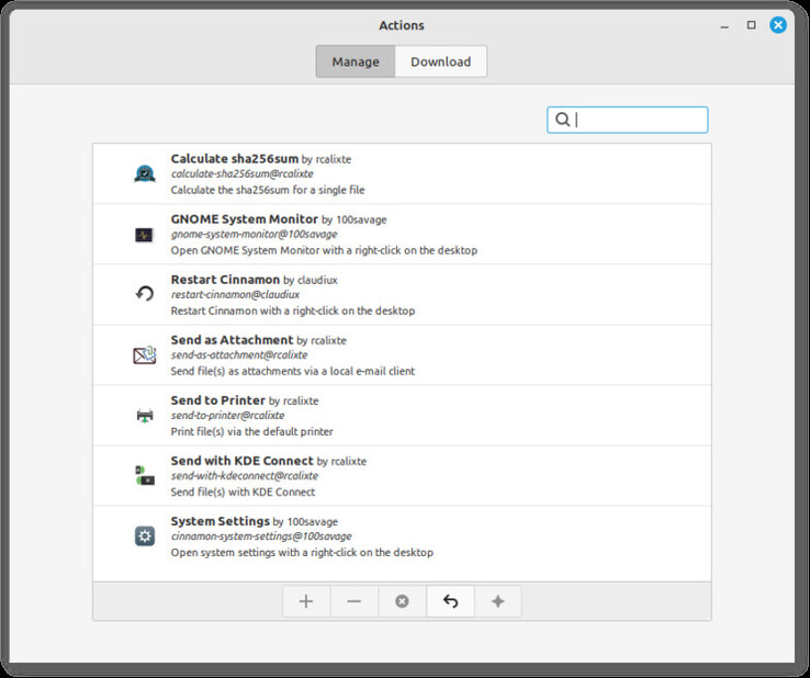 Auswahl verschiedener Aktionen für das Rechtsklickmenü im Dateimanager Nemo (Bild: Linux Mint)