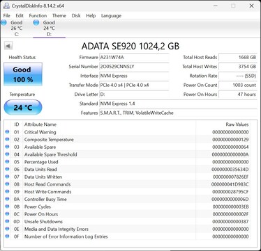 ATA SE920 arbeitet mit PCIe 4.0 x4