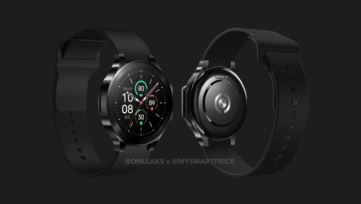 Das Design der OnePlus Watch 2 war bereits im November auf diesem Renderbild zu sehen. (Bild: MySmartPrice / @OnLeaks)