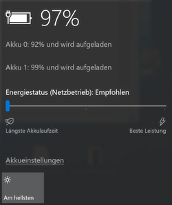 Windows Leistungsregler