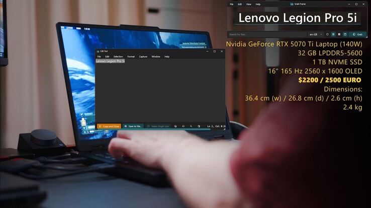 Text wie die Laptopbezeichnung aus einem Video kopieren? Kein Problem mehr (Bildquelle: Screenshot Notebookcheck auf YouTube)