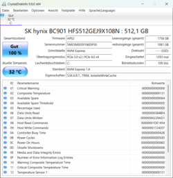 CrystalDiskInfo der HFS512GEJ9X108N 
