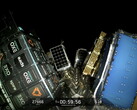 Blick vom Satelliten auf den Satellit