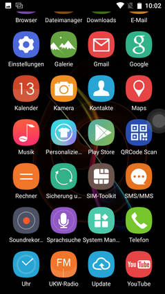 Oukitel K6000 Plus App-Drawer